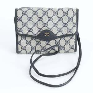 Gucci Old GG Supreme Leather Shoulder Bag, Crossbody Navy, Women's